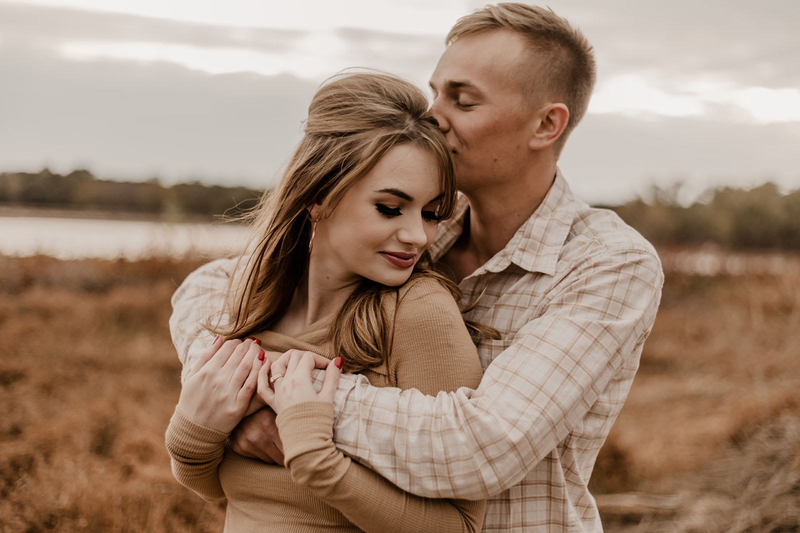 Couple dressed in neutrals