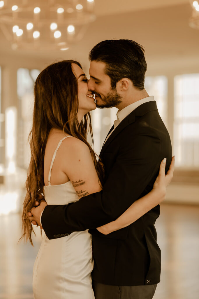 ballroom engagement photos