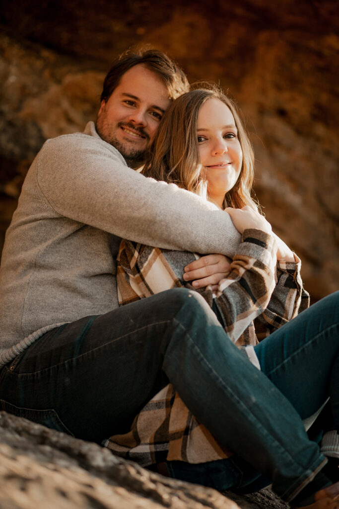 engagement photos at Mineral Wells State Park