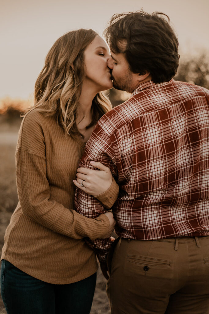 Couple in Love and Kissing