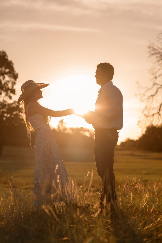 couple dancing in sunlight